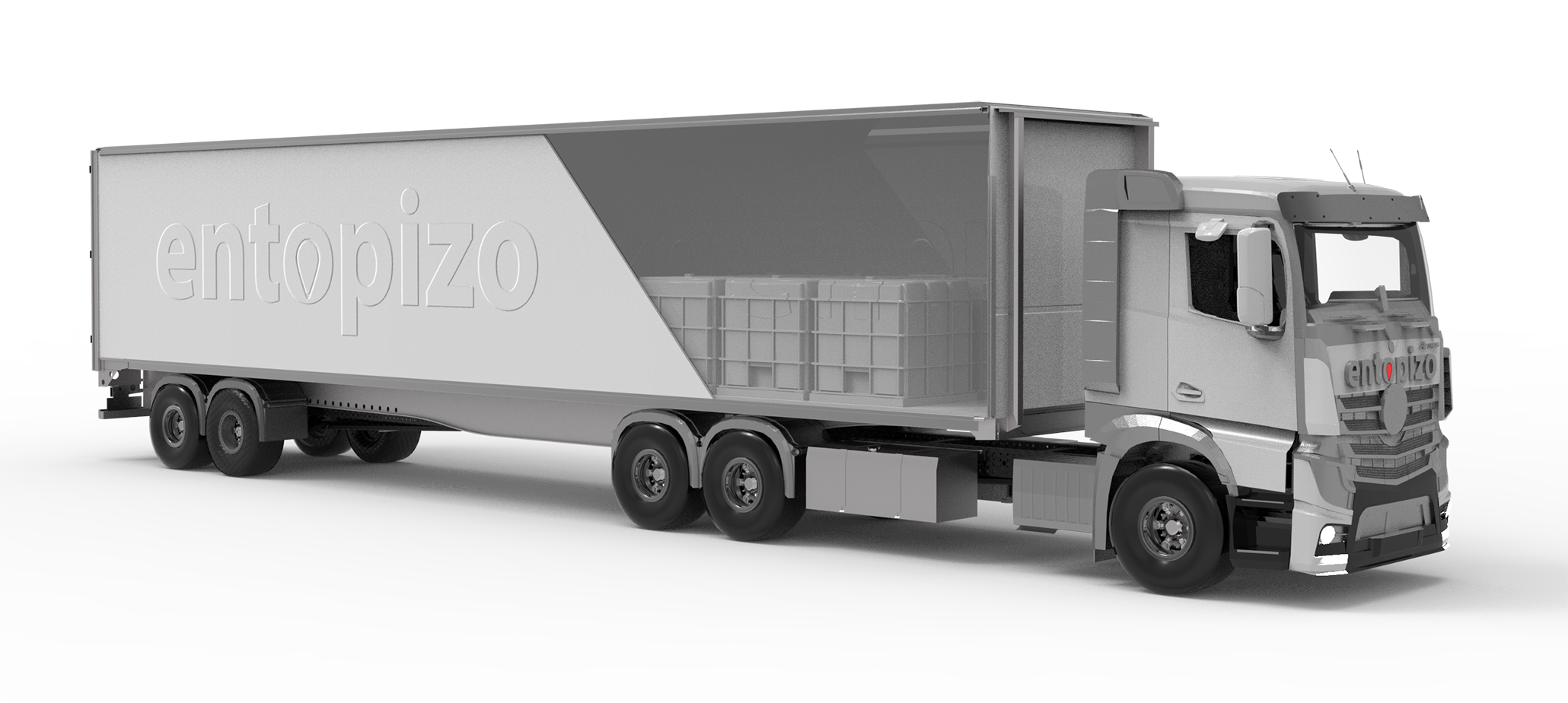 Camion con GPS tracking della flotta Entopizo