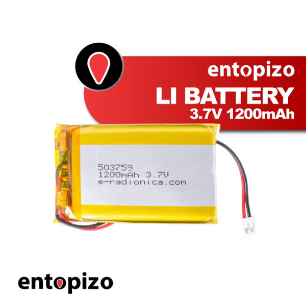 Batteria al litio 3,7 V, 1200 mAh, 4,44 Wh