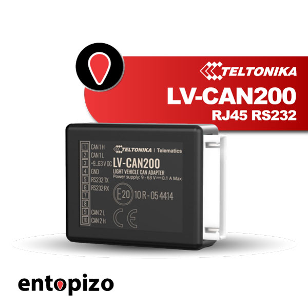 Teltonika LV-CAN200 con connettore RJ45 RS232 Adattatore CAN per veicoli leggeri